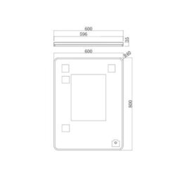 Royal Bathrooms Luxor 600 X 800mm Gun Metal Grey Framed Rectangular Mirror Within Frame Led, Touch Sensor & Demister Pad - thumbnail 6