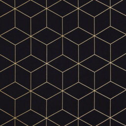 Deconovo Eyelet Blackout Curtains, Gold Diamond Printed Curtains, Thermal Insulated Curtains, W46 X L90 Inch, Black, One Pair - thumbnail 6