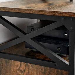 Modcraft Industrial Tv Stand For Up To 65-Inch Tv Media Console With 3 Drawers & 3 Open Shelves - thumbnail 5