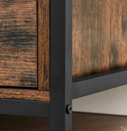Modcraft Industrial Tv Stand For Up To 65-Inch Tv Media Console With 3 Drawers & 3 Open Shelves - thumbnail 4