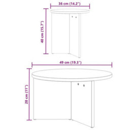 Berkfield Coffee Table 2 Pcs White Solid Pine Wood - thumbnail 9