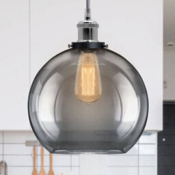 Long Life Lamps Company Smoked Glass Shade Chandelier Pendant M0097 - thumbnail 1