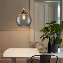 Long Life Lamps Company Smoked Glass Shade Chandelier Pendant M0097 - thumbnail 7