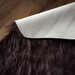 Smart Living Washable Ultra Soft Faux Sheep Fur Rug, Fluffy Living Room, Kitchen, Bedroom Floor Anti-Slip Mat 60Cm X 90Cm - Wine - thumbnail 2
