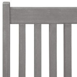 Berkfield Garden Reclining Chairs 4 Pcs Grey Solid Acacia Wood - thumbnail 8
