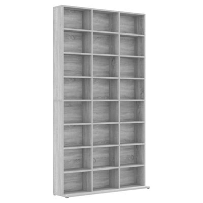 Vidaxl Cd Cabinet Grey Sonoma 102X23X177.5 Cm Engineered Wood - image 1