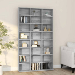 Vidaxl Cd Cabinet Grey Sonoma 102X23X177.5 Cm Engineered Wood - thumbnail 2