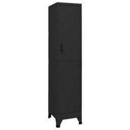 Vidaxl Locker Cabinet Black 38X45X180 Cm Steel - thumbnail 1