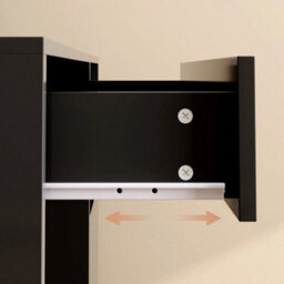Black Dressing Table W/mirror, Drawers, Led Lights, Shelves And Open Compartments - thumbnail 5