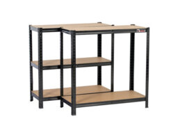 Rhino Racking 2 Bays - 180 X 90 X 45Cm - Black - 5 Tier Boltless Heavy Duty Garage Shelving Unit - 1000Kg Load Weight - thumbnail 6