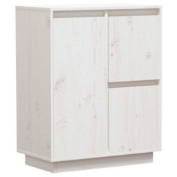 Vidaxl Sideboard White 60X34X75 Cm Solid Wood Pine - thumbnail 2