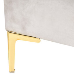 Wyld And Coco Eu Velvet Small Double Bed In Off White With Adjustable Headboard - thumbnail 9