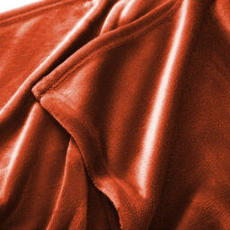 Ameha Fleece Plain Blanket, Lightweight & Reversible Throw For Travel, Bed & Sofa Blanket, Rust King 200X240Cm - thumbnail 5