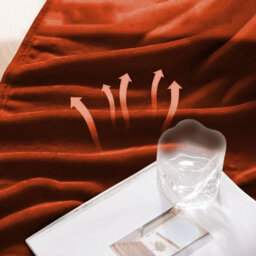 Ameha Fleece Plain Blanket, Lightweight & Reversible Throw For Travel, Bed & Sofa Blanket, Rust King 200X240Cm - thumbnail 2