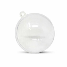 10 Piece Clear Fillable Baubles 10Cm Plastic Christmas Tree Decorations - thumbnail 2