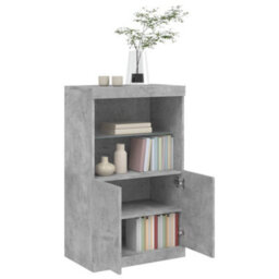 Berkfield Sideboard With Led Lights Concrete Grey 60.5X37X100 Cm - thumbnail 5