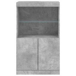 Berkfield Sideboard With Led Lights Concrete Grey 60.5X37X100 Cm - thumbnail 6