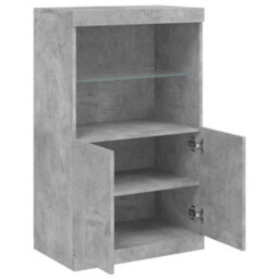 Berkfield Sideboard With Led Lights Concrete Grey 60.5X37X100 Cm - thumbnail 7