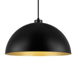 GoodHome Songor Black Pendant Semi-Circle Light Shade (D)58Cm - thumbnail 4