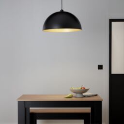 GoodHome Songor Black Pendant Semi-Circle Light Shade (D)58Cm - thumbnail 2