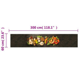 Berkfield Kitchen Rug Washable Spices 60X300 Cm Velvet - thumbnail 5