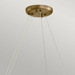 Luminosa Lighting Elstead Kichler Palta Cylindrical Pendant Ceiling Light Contemporary Champagne Bronze 9X E14 - thumbnail 5