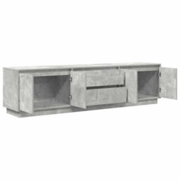 Berkfield Durable Tv Cabinet With Led Lights Concrete Grey 193.5X41X50 Cm - thumbnail 6