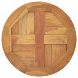 Berkfield Durable Table Top Solid Teak Wood Round 2.5 Cm 40 Cm - thumbnail 4
