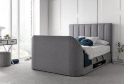 Europa Medburn Tv Ottoman Storage Upholstered Bed Frame Light Grey Linen Fabric - thumbnail 2