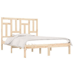 Berkfield Bed Frame Solid Wood Pine 140X190 Cm - thumbnail 3