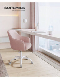 LEDREM Office Chair, Swivel Chair, Desk Chair, Makeup Vanity Chair, Adjustable Height, Armrests, 110 Kg Load - thumbnail 1