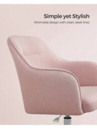 LEDREM Office Chair, Swivel Chair, Desk Chair, Makeup Vanity Chair, Adjustable Height, Armrests, 110 Kg Load - thumbnail 4