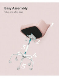 LEDREM Office Chair, Swivel Chair, Desk Chair, Makeup Vanity Chair, Adjustable Height, Armrests, 110 Kg Load - thumbnail 8