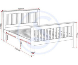 Seconique Monaco 5Ft Kingsize Bed High Foot End In Grey And Oak - thumbnail 3