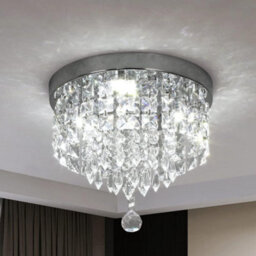 Led Crystal Ceiling Lights Silver Chandelier Lamp Cool White 24X25Cm - thumbnail 5