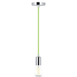 V-Tac Vt3785 High Quality E27 Chrome Metal Cup Pendant Light Green (Vt-7338)