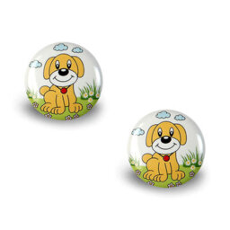 Decoranddecor - Knobs - Cabinet Door Knob - Drawer Knobs - Cupboard Knobs - Kids Dog - Bimba - Pair - thumbnail 1