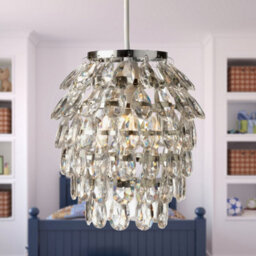 First Choice Lighting Pineapple Chrome And Clear Jewelled Pendant Lightshade - thumbnail 5