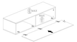 FurniComp LTD Furnicomp Combo 138Cm Floating Wall Hung Tv Unit - Mercure Oak Com-62-02 - thumbnail 5