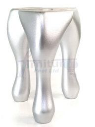 L&F Queen Anne Wooden Legs Silver 150mm High Set Of 4 Replacement Furniture Feet Chairs Sofas Footstools (Self Fixed) - thumbnail 6