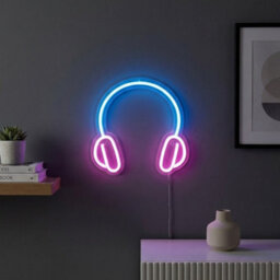 Garden Greatness Headphones Neon Wall Light Decor - thumbnail 1