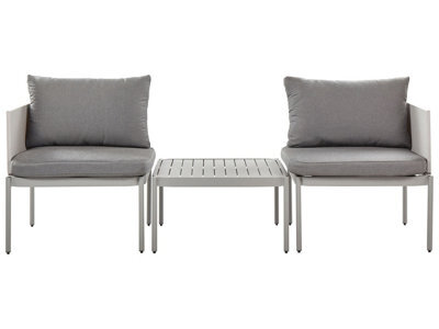 Wyld And Coco Zengarden Convertible Garden Sofa Set 2-Seater Light Grey Aluminium - Modular Outdoor Sofa For Compact Patios - image 1
