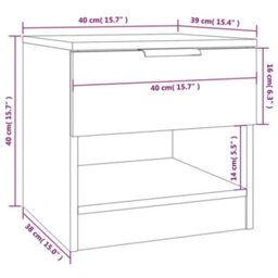 Berkfield Bedside Cabinets 2 Pcs Sonoma Oak Engineered Wood - thumbnail 7