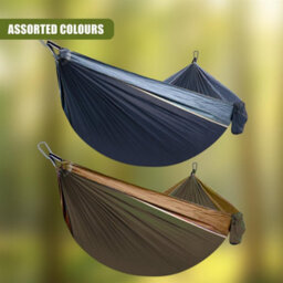 Geezy Travel Hammock For Camping 210T Nylon Portable Hanging Swing Backpacking Bed - thumbnail 2