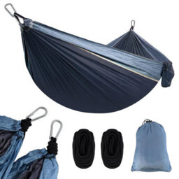 Geezy Travel Hammock For Camping 210T Nylon Portable Hanging Swing Backpacking Bed - thumbnail 1