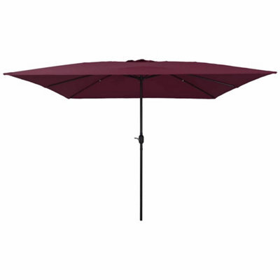 Berkfield Garden Parasol Red, Black 295 X 295 X 245 Cm Polyester, Steel - image 1