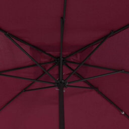 Berkfield Garden Parasol Red, Black 295 X 295 X 245 Cm Polyester, Steel - thumbnail 4