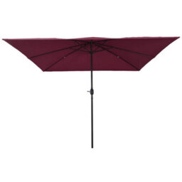 Berkfield Garden Parasol Red, Black 295 X 295 X 245 Cm Polyester, Steel - thumbnail 2