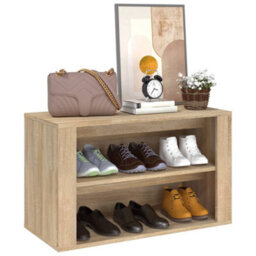 Berkfield Elegant Shoe Rack Sonoma Oak 75X35X45 Cm Engineered Wood - thumbnail 4