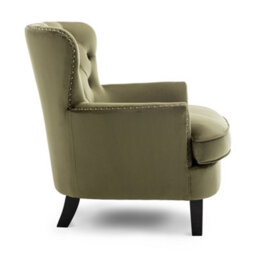 Velvet Sage Green Buttoned Ava Accent Chair - thumbnail 4